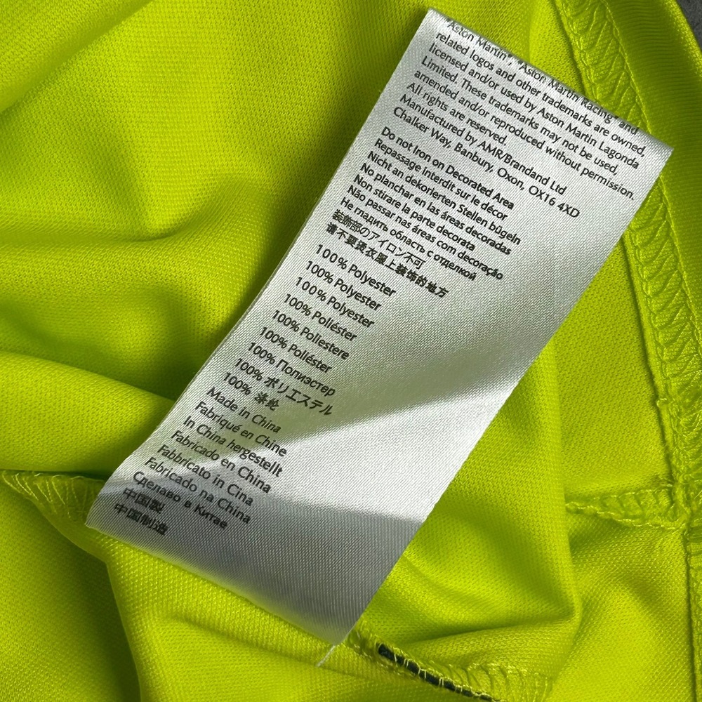 Hackett Aston Martin Racing Team Polo Shirt Womens XL Neon Green - Picture 11 of 12